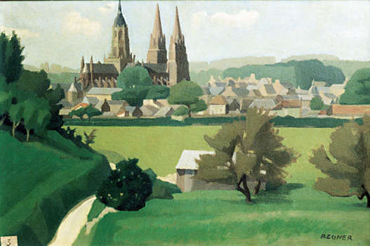 Regner - Picture, Painting - The cathedral of Bayeux - Normandy, France (La cathédrale de Bayeux)
