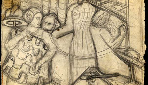 The Mannequin and bubbled ribbon - the workshop of clothes industry - Alfred Georges Regner