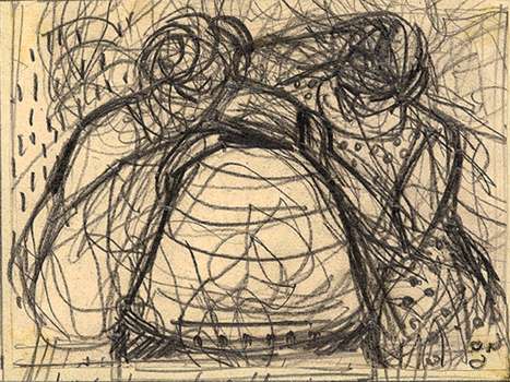 Dessin automatique Regard dans la ruche - Alfred Georges Regner