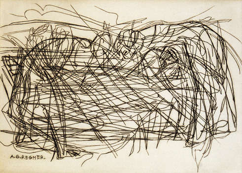 Setting with the tomb (I) - 1961 - point dries on copper